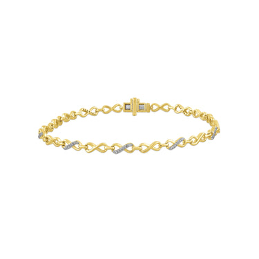9K Yellow Gold Tdw. 0.20ct Diamond Bracelet | Gold and Diamond Bracelet Melbourne | Gold and Diamond Bracelet Australia | H&H Jewellery
