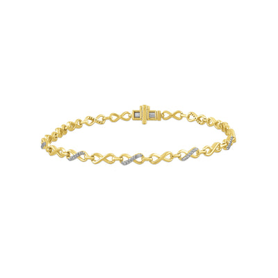 9K Yellow Gold Tdw. 0.20ct Diamond Bracelet | Gold and Diamond Bracelet Melbourne | Gold and Diamond Bracelet Australia | H&H Jewellery