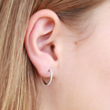 9K White Gold Tdw. 0.10ct Diamond Huggies Earrings - 20717353 - H&H Jewellery Pty Ltd