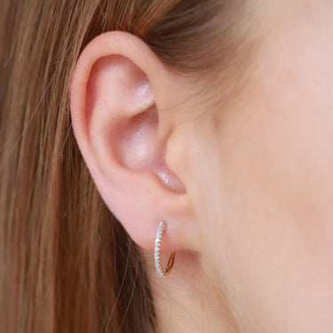 9K Yellow Gold Tdw. 0.10ct Diamond Huggies Earrings - 20717360 - H&H Jewellery Pty Ltd