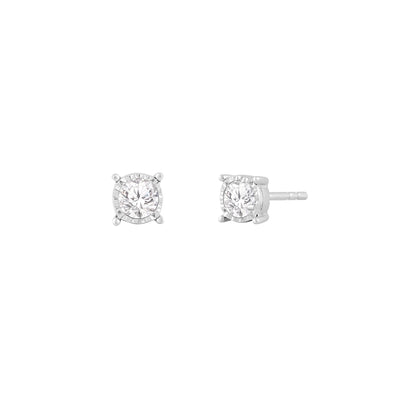 9K White Gold 0.33ct Diamond Stud Earrings - 20695507 - H&H Jewellery Pty Ltd