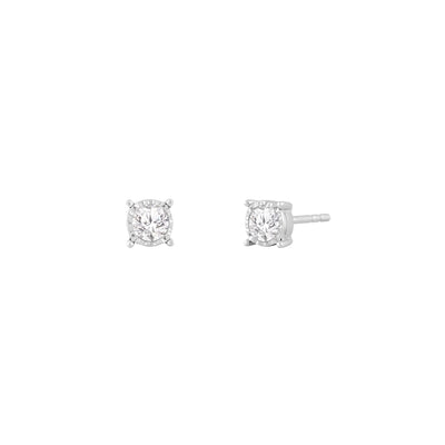 9K White Gold Tdw. 0.10ct Diamond Stud Earrings - 20695491 - H&H Jewellery Pty Ltd