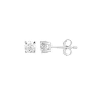 9K White Gold Tdw. 0.50ct Diamond Stud Earrings - 20717384 - H&H Jewellery Pty Ltd
