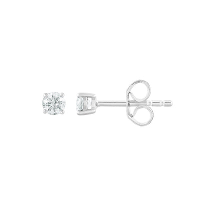 9K White Gold Tdw. 0.25ct Diamond Stud Earrings - 20717001 - H&H Jewellery Pty Ltd