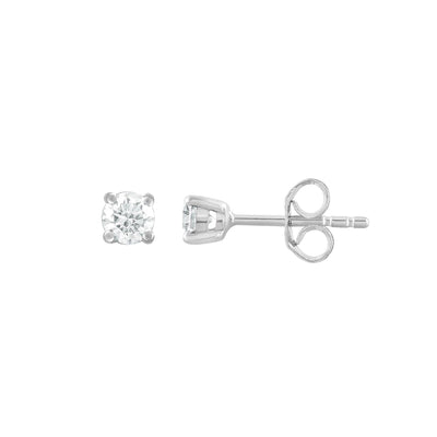 9K White Gold Tdw. 0.30ct Diamond Stud Earrings - 20716998 - H&H Jewellery Pty Ltd