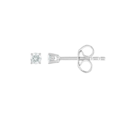9K White Gold Tdw. 0.10ct Diamond Stud Earrings - 20717414 - H&H Jewellery Pty Ltd