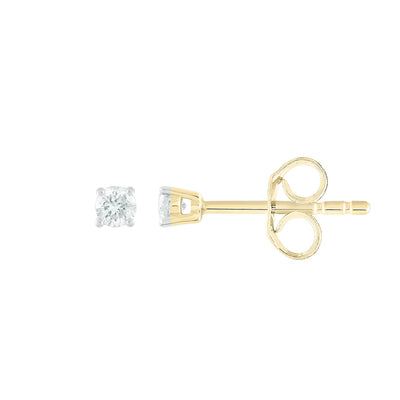 9K Yellow Gold Tdw. 0.10ct Diamond Stud Earrings - 20717421 - H&H Jewellery Pty Ltd