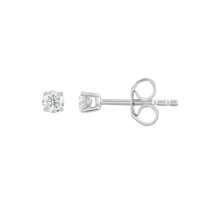 9K White Gold 0.15ct Diamond Stud Earrings - 20717025 - H&H Jewellery Pty Ltd