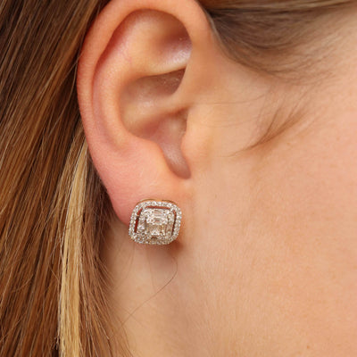 9K Rose Gold Tdw. 1.00ct Diamond Stud Earring | Diamond Stud Earring Melbourne | Diamond Stud Earring Australia | H&H Jewellery