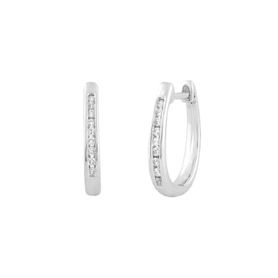 9K White Gold 0.08ct Diamond Earrings - 20695729 - H&H Jewellery Pty Ltd