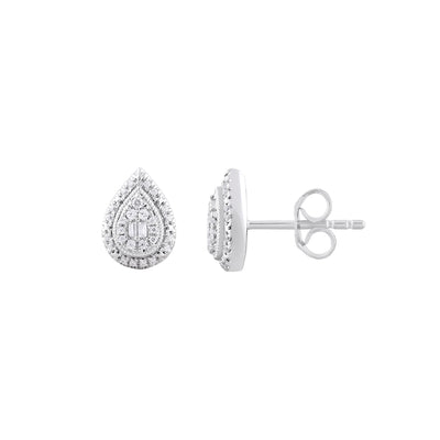 9K White Gold Tdw. 0.15ct Diamond Stud Earrings - 20695903 - H&H Jewellery Pty Ltd