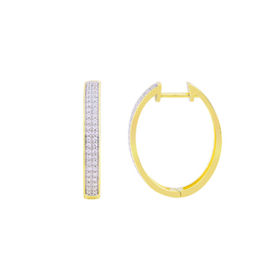 9K Yellow Gold Tdw. 0.33ct Diamond Huggies Earrings - 20695705 - H&H Jewellery Pty Ltd