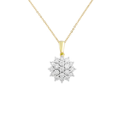 9K Yellow Gold Tdw. 0.10ct Diamond Pendant - 20711078 - H&H Jewellery Pty Ltd