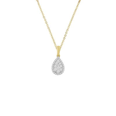 9K Yellow Gold Tdw. 0.25ct Diamond Pendant - 20717131 - H&H Jewellery Pty Ltd