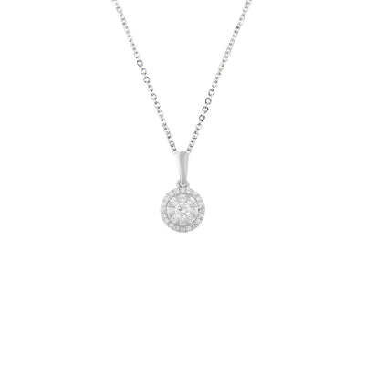 9K White Gold Tdw. 0.20ct Diamond Pendant - 20717148 - H&H Jewellery Pty Ltd
