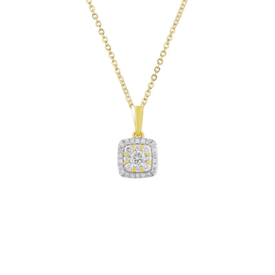 9K Yellow Gold Tdw. 0.25ct Diamond Pendant - 20717155 - H&H Jewellery Pty Ltd