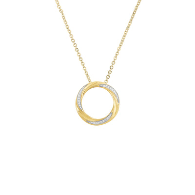 9K Yellow Gold Tdw. 0.10ct Diamond Pendant - 20704858 - H&H Jewellery Pty Ltd