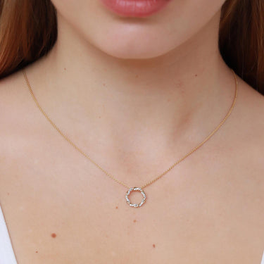 9K Yellow and White Gold Tdw. 0.05ct Diamond Pendant - 20719814 - H&H Jewellery Pty Ltd