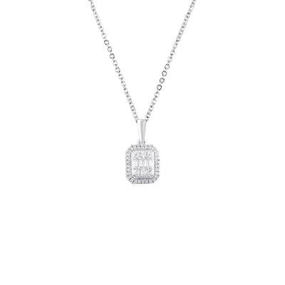 9K White Gold Tdw. 0.15ct Diamond Pendant - 20695989 - H&H Jewellery Pty Ltd