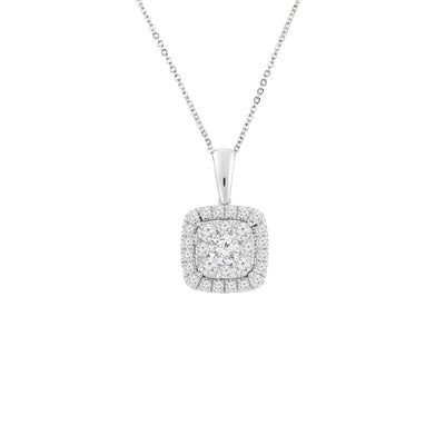 9K White Gold With Diamond Pendant | White Gold Jewellery Melbourne | White Gold Jewellery Australia | H&H Jewellery 