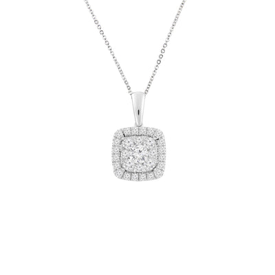 9K White Gold Tdw. 0.50ct Diamond Pendant - 20713942 - H&H Jewellery Pty Ltd