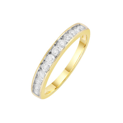 9K Yellow Gold Tdw. 0.50ct Diamond Band Ring - 20713928 - H&H Jewellery Pty Ltd