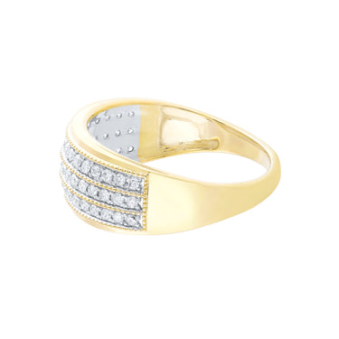 9K Yellow Gold Tdw. 0.50ct Diamond Three Layer Ring - 20713911 - H&H Jewellery Pty Ltd