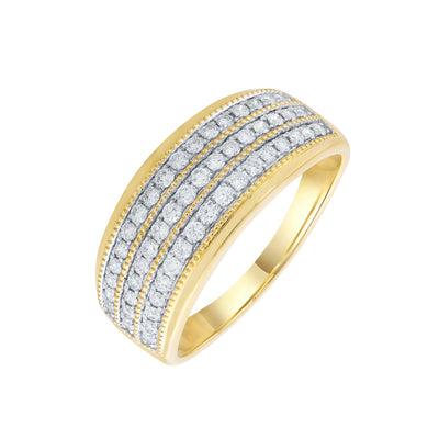 9K Yellow Gold Tdw. 0.50ct Diamond Three Layer Ring - 20713911 - H&H Jewellery Pty Ltd