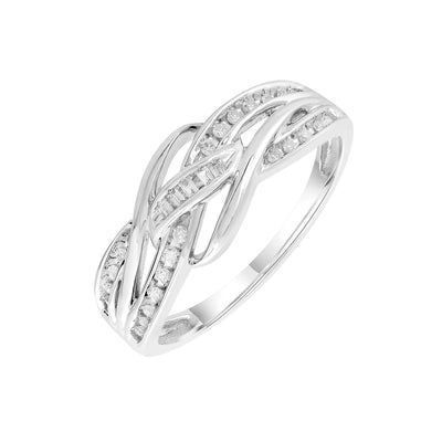 9K White Gold Tdw. 0.12ct Diamond Ring - 20713775 - H&H Jewellery Pty Ltd