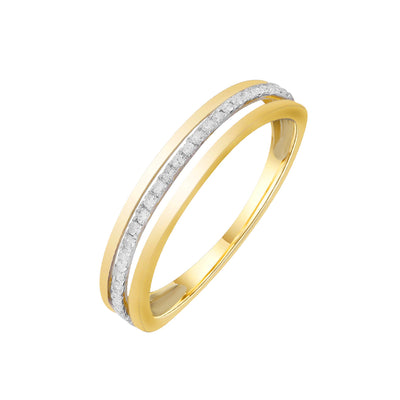 9K Yellow Gold Tdw. 0.10ct Diamond Band Ring - 20713553 - H&H Jewellery Pty Ltd