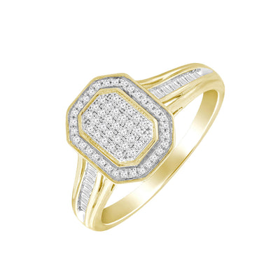 9K Yellow Gold Tdw. 0.20ct Diamond Band Ring - 20695460 - H&H Jewellery Pty Ltd