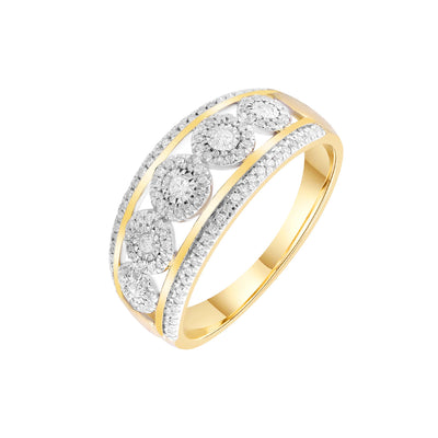 9K Yellow Gold Tdw. 0.33ct Diamond Ring - 20717568 - H&H Jewellery Pty Ltd