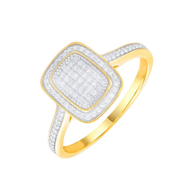 9K Yellow Gold Tdw. 0.20ct Diamond Ring - 20696054 - H&H Jewellery Pty Ltd