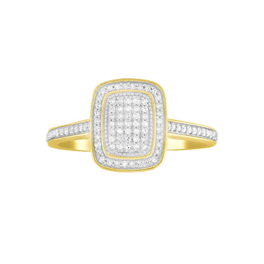 9K Yellow Gold Tdw. 0.20ct Diamond Ring - 20696054 - H&H Jewellery Pty Ltd