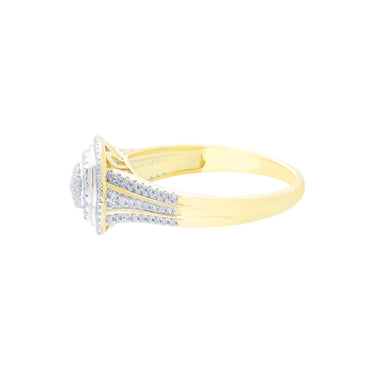 9K Yellow Gold Tdw. 0.35ct Diamond Cluster Ring - 20713683 - H&H Jewellery Pty Ltd