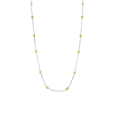 18K White and Yellow Gold Diamond Tdw 0.45ct Solid Chain - 20719586 - H&H Jewellery Pty Ltd