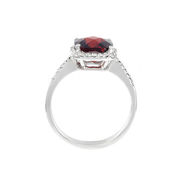 9K White Gold 2.58ct Garnet and Diamond Ring - 20640194 - H&H Jewellery Pty Ltd