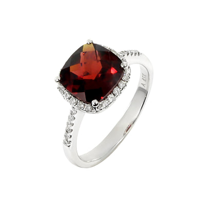 9K White Gold 2.58ct Garnet and Diamond Ring - 20640194 - H&H Jewellery Pty Ltd