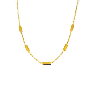 9K Yellow Gold Trace Chain with Bar Necklace - 20724610 - H&H Jewellery Pty Ltd