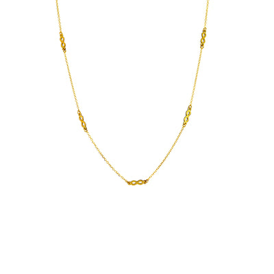 9K Yellow Gold Infinity Necklace - 20721121 - H&H Jewellery Pty Ltd
