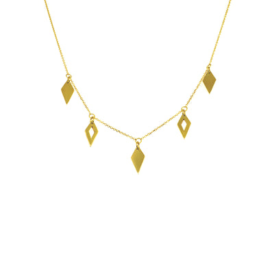 9K Yellow Gold Diamonds Shape Necklace - 20674182 - H&H Jewellery Pty Ltd