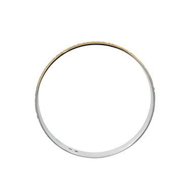 9K Yellow Gold and Silver Filled Pattern Bangle - 20675172 - H&H Jewellery Pty Ltd