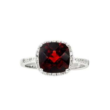 9K White Gold 2.58ct Garnet and Diamond Ring - 20640194 - H&H Jewellery Pty Ltd