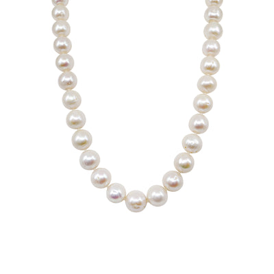 14K Yellow Gold White Freshwater Pearl Strand | Pearl Jewellery Australia | Pearl Jewellery Melbourne | Pearl Necklace Australia | H&H Jewellery