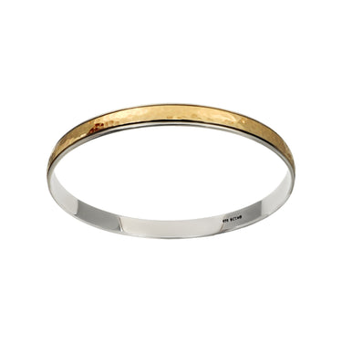 9K Yellow Gold and Silver Filled Pattern Bangle  | Gold and Diamond Bangles Melbourne | Gold and Diamond Bangles Australia | H&H Jewellery