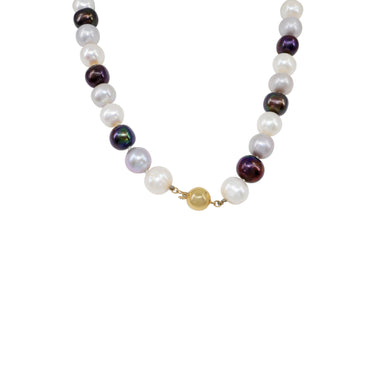 9K Yellow Gold Multi-Colour Freshwater Pearl Strand | Pearl Jewellery Australia | Pearl Jewellery Melbourne | Pearl Necklace Australia | H&H Jewellery