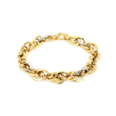 18K Two-Tone Gold Bracelet t | Gold Bracelet Melbourne | Gold Bracelet Australia | H&H Jewellery
