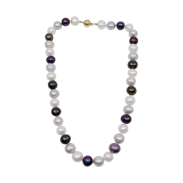 9K Yellow Gold Multi-Colour Freshwater Pearl Strand | Pearl Jewellery Australia | Pearl Jewellery Melbourne | Pearl Necklace Australia | H&H Jewellery