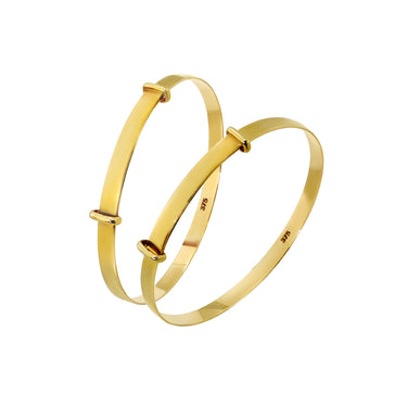 9K Yellow Gold Expandable Baby Bangle | Gold and Diamond Bangles Melbourne | Gold and Diamond Bangles Australia | H&H Jewellery