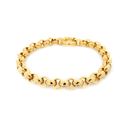 9K Yellow Gold Solid 8mm Belcher Bracelet  | Gold Bracelet Melbourne | Gold Bracelet Australia | H&H Jewellery